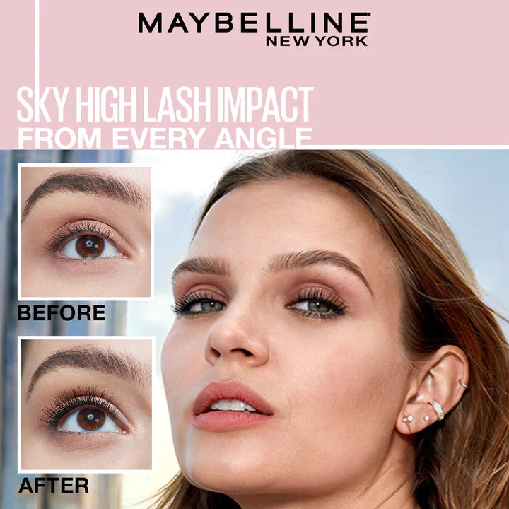 Maybelline New York Black Mascara For Extremely Long Eyelashes Lash Sensational Sky High Mascara Very Black
